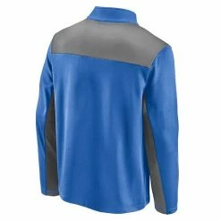 Men's Fanatics Branded Blue/Gray Oklahoma City Thunder Primary Logo Fleece Quarter-Zip Jacket -Metaverse shop unnamed file 25437