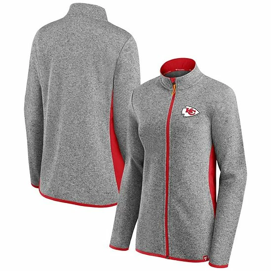 Women's Fanatics Branded Heathered Gray/Red Kansas City Chiefs Block Party Primary Logo Full-Zip Jacket Women's Fanatics Branded Heathered Gray/Red Kansas City Chiefs Block Party Primary Logo Full-Zip Jacket -Metaverse shop unnamed file 25458
