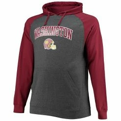 Men's Fanatics Branded Burgundy/Heathered Charcoal Washington Football Team Big & Tall Lightweight Raglan Pullover Hoodie 4 Men's Fanatics Branded Burgundy/Heathered Charcoal Washington Football Team Big & Tall Lightweight Raglan Pullover Hoodie -Metaverse shop unnamed file 255