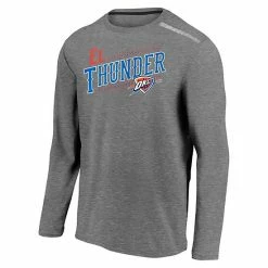 Men's Fanatics Branded Heather Charcoal Oklahoma City Thunder 2021 Noches Éne-Bé-A Authentic Shooting Long Sleeve T-Shirt -Metaverse shop unnamed file 25502