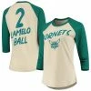 Women's Fanatics Branded LaMelo Ball Cream Charlotte Hornets NBA 3/4-Sleeve Raglan T-Shirt -Metaverse shop unnamed file 25504