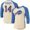 Men's Fanatics Branded Stefon Diggs Cream/Royal Buffalo Bills Vintage Player Name & Number Raglan 3/4-Sleeve T-Shirt -Metaverse shop unnamed file 25522