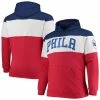 Men's Fanatics Branded Royal/Red Philadelphia 76ers Big & Tall Colorblock Wordmark Pullover Hoodie -Metaverse shop unnamed file 25525