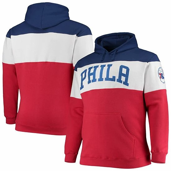 Men's Fanatics Branded Royal/Red Philadelphia 76ers Big & Tall Colorblock Wordmark Pullover Hoodie Men's Fanatics Branded Royal/Red Philadelphia 76ers Big & Tall Colorblock Wordmark Pullover Hoodie -Metaverse shop unnamed file 25526