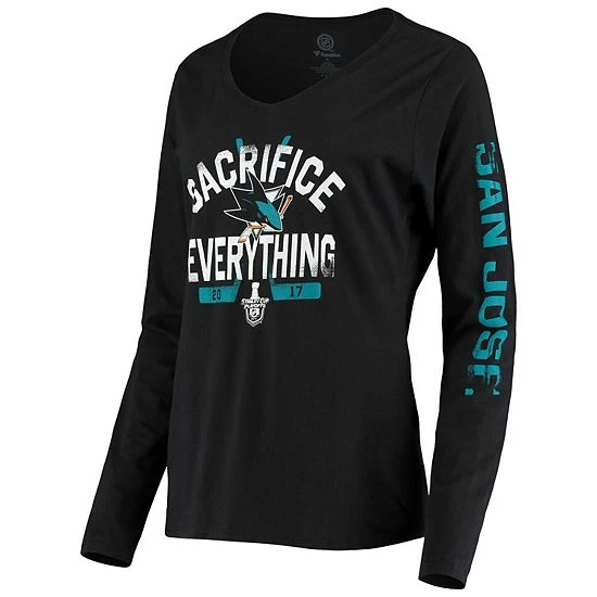 Women's Fanatics Branded Black San Jose Sharks 2017 Stanley Cup Playoffs Sacrifice Everything Long Sleeve T-Shirt Women's Fanatics Branded Black San Jose Sharks 2017 Stanley Cup Playoffs Sacrifice Everything Long Sleeve T-Shirt -Metaverse shop unnamed file 25531