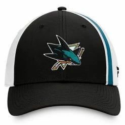 Men's Fanatics Branded Black/White San Jose Sharks Prep Squad Flex Hat -Metaverse shop unnamed file 25534