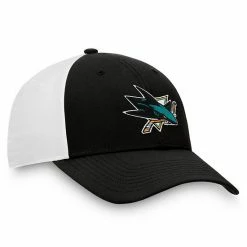 Men's Fanatics Branded Black/White San Jose Sharks Prep Squad Flex Hat -Metaverse shop unnamed file 25535