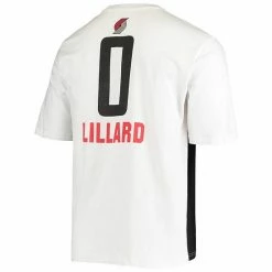 Men's Fanatics Branded Damian Lillard White Portland Trail Blazers Yoke T-Shirt -Metaverse shop unnamed file 25552