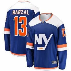 Men's Fanatics Branded Mathew Barzal Blue New York Islanders Alternate Breakaway Jersey 3 Men's Fanatics Branded Mathew Barzal Blue New York Islanders Alternate Breakaway Jersey -Metaverse shop unnamed file 25653