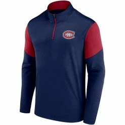 Men's Fanatics Branded Navy Montreal Canadiens Logo Quarter-Zip Jacket -Metaverse shop unnamed file 25663