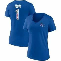Women's Fanatics Branded Royal Kansas City Royals Team Mother's Day V-Neck T-Shirt