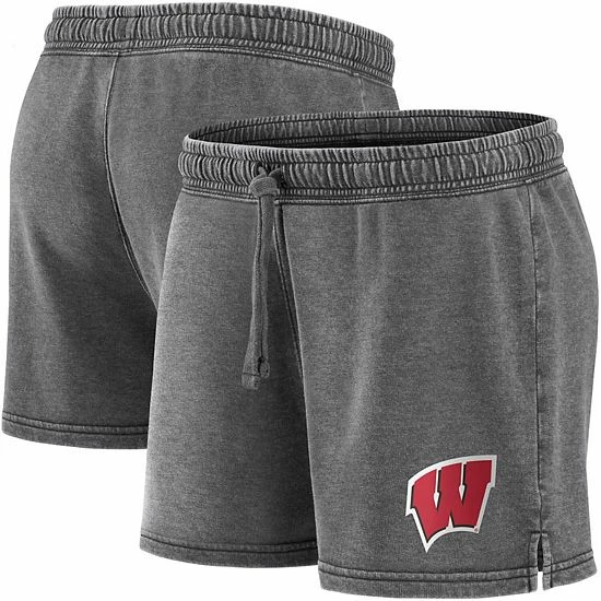 Women's Fanatics Branded Charcoal Wisconsin Badgers Retro French Terry Shorts Women's Fanatics Branded Charcoal Wisconsin Badgers Retro French Terry Shorts -Metaverse shop unnamed file 25724