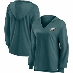 Women's Fanatics Branded Midnight Green Philadelphia Eagles Jumper V-Neck Pullover Hoodie -Metaverse shop unnamed file 25729