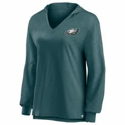 Women's Fanatics Branded Midnight Green Philadelphia Eagles Jumper V-Neck Pullover Hoodie -Metaverse shop unnamed file 25730