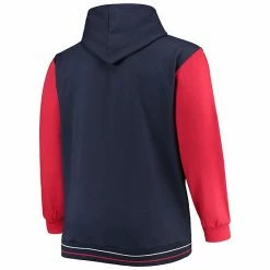 Men's Fanatics Branded Navy/Red New England Patriots Big & Tall Block Party Pullover Hoodie -Metaverse shop unnamed file 25765