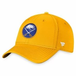 Men's Fanatics Branded Gold Buffalo Sabres Team Core Primary Logo Flex Hat
