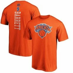 Men's Fanatics Branded RJ Barrett Orange New York Knicks Playmaker Name & Number T-Shirt -Metaverse shop unnamed file 25902