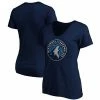 Women's Fanatics Branded Navy Minnesota Timberwolves Primary Logo Team V-Neck T-Shirt -Metaverse shop unnamed file 25915
