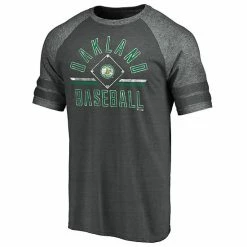 Men's Fanatics Branded Heathered Charcoal/Gray Oakland Athletics True Classics Diamond Legacy Tri-Blend Raglan T-Shirt 4 Men's Fanatics Branded Heathered Charcoal/Gray Oakland Athletics True Classics Diamond Legacy Tri-Blend Raglan T-Shirt -Metaverse shop unnamed file 25932