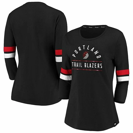 Women's Fanatics Branded Black Portland Trail Blazers Iconic Prolific Modern 3/4-Sleeve T-Shirt Women's Fanatics Branded Black Portland Trail Blazers Iconic Prolific Modern 3/4-Sleeve T-Shirt -Metaverse shop unnamed file 25942