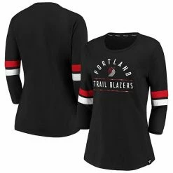 Women's Fanatics Branded Black Portland Trail Blazers Iconic Prolific Modern 3/4-Sleeve T-Shirt 3 Women's Fanatics Branded Black Portland Trail Blazers Iconic Prolific Modern 3/4-Sleeve T-Shirt -Metaverse shop unnamed file 25943