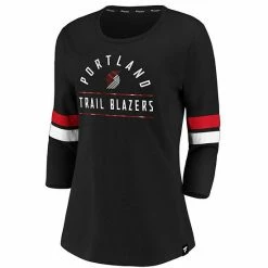 Women's Fanatics Branded Black Portland Trail Blazers Iconic Prolific Modern 3/4-Sleeve T-Shirt 4 Women's Fanatics Branded Black Portland Trail Blazers Iconic Prolific Modern 3/4-Sleeve T-Shirt -Metaverse shop unnamed file 25944
