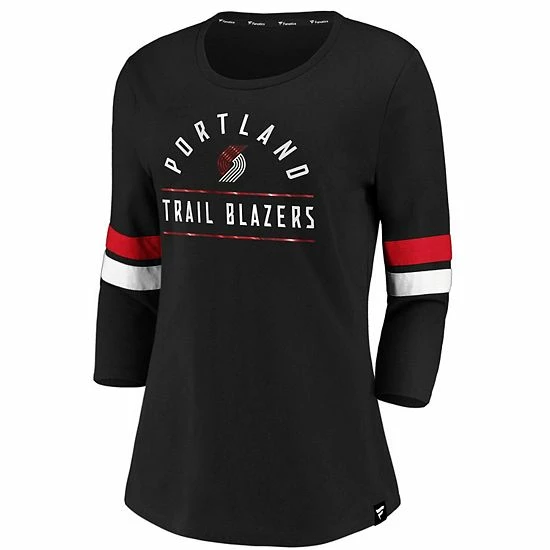 Women's Fanatics Branded Black Portland Trail Blazers Iconic Prolific Modern 3/4-Sleeve T-Shirt Women's Fanatics Branded Black Portland Trail Blazers Iconic Prolific Modern 3/4-Sleeve T-Shirt -Metaverse shop unnamed file 25944