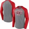 Men's Fanatics Branded Heathered Gray/Heathered Scarlet San Francisco 49ers Weekend Casual Raglan Long Sleeve T-Shirt 1 Men's Fanatics Branded Heathered Gray/Heathered Scarlet San Francisco 49ers Weekend Casual Raglan Long Sleeve T-Shirt -Metaverse shop unnamed file 25979