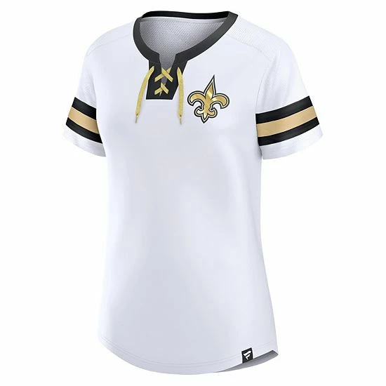 Women's Fanatics Branded White New Orleans Saints Sunday Best Lace-Up T-Shirt Women's Fanatics Branded White New Orleans Saints Sunday Best Lace-Up T-Shirt -Metaverse shop unnamed file 26069