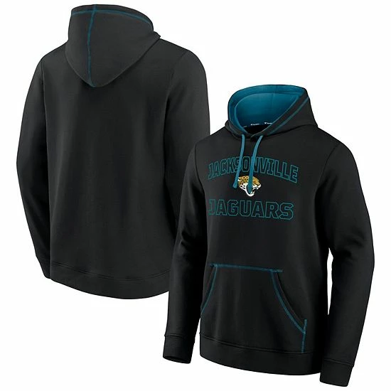 Men's Fanatics Branded Black Jacksonville Jaguars Tiebreaker Pullover Hoodie 3 Men's Fanatics Branded Black Jacksonville Jaguars Tiebreaker Pullover Hoodie