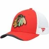 Youth Fanatics Branded Red/White Chicago Blackhawks 2021 NHL Draft Lockup Trucker Snapback Hat