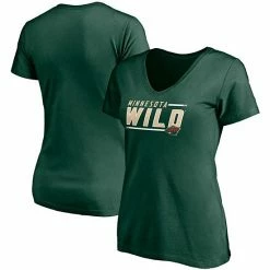 Women's Fanatics Branded Green Minnesota Wild Mascot In Bounds V-Neck T-Shirt -Metaverse shop unnamed file 26173