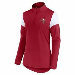 Women's Fanatics Branded Red/White Tampa Bay Buccaneers Block Party Team Authentic Quarter-Zip Jacket -Metaverse shop unnamed file 26221