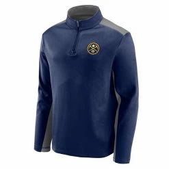 Men's Fanatics Branded Navy/Gray Denver Nuggets Primary Logo Fleece Quarter-Zip Jacket -Metaverse shop unnamed file 26229