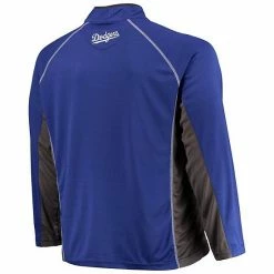 Men's Fanatics Branded Royal/Charcoal Los Angeles Dodgers Big & Tall Pebble Raglan Quarter-Zip Jacket -Metaverse shop unnamed file 26242