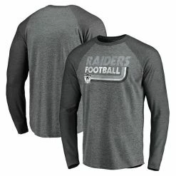 Men's Fanatics Branded Heathered Gray/Heathered Charcoal Las Vegas Raiders Vintage On The Ropes Raglan Tri-Blend Long Sleeve T-Shirt 3 Men's Fanatics Branded Heathered Gray/Heathered Charcoal Las Vegas Raiders Vintage On The Ropes Raglan Tri-Blend Long Sleeve T-Shirt -Metaverse shop unnamed file 26249