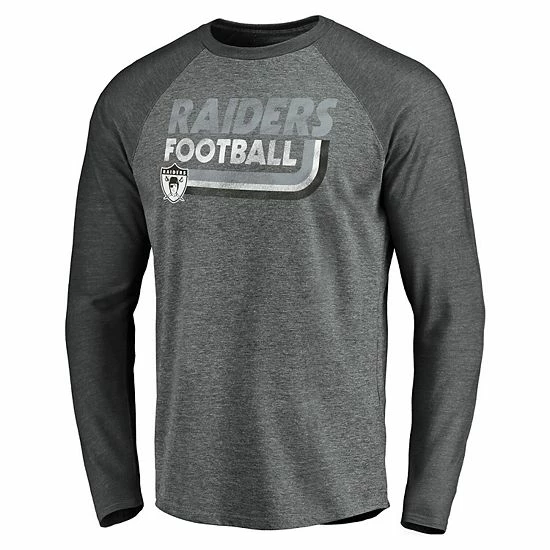 Men's Fanatics Branded Heathered Gray/Heathered Charcoal Las Vegas Raiders Vintage On The Ropes Raglan Tri-Blend Long Sleeve T-Shirt Men's Fanatics Branded Heathered Gray/Heathered Charcoal Las Vegas Raiders Vintage On The Ropes Raglan Tri-Blend Long Sleeve T-Shirt -Metaverse shop unnamed file 26250
