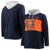 Men's Fanatics Branded Navy Chicago Bears Big & Tall Logo Hoodie Long Sleeve T-Shirt -Metaverse shop unnamed file 26288