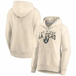 Women's Fanatics Branded Cream Las Vegas Raiders Spring Jump Signature Fleece Pullover Hoodie -Metaverse shop unnamed file 26304