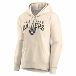 Women's Fanatics Branded Cream Las Vegas Raiders Spring Jump Signature Fleece Pullover Hoodie -Metaverse shop unnamed file 26305