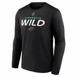 Men's Fanatics Branded Black Minnesota Wild Authentic Pro Core Collection Prime Wordmark Long Sleeve T-Shirt -Metaverse shop unnamed file 26331