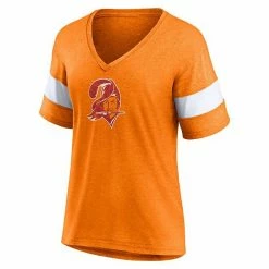 Women's Fanatics Branded Heathered Orange Tampa Bay Buccaneers Throwback Logo Tri-Blend Striped V-Neck T-Shirt 4 Women's Fanatics Branded Heathered Orange Tampa Bay Buccaneers Throwback Logo Tri-Blend Striped V-Neck T-Shirt -Metaverse shop unnamed file 26339