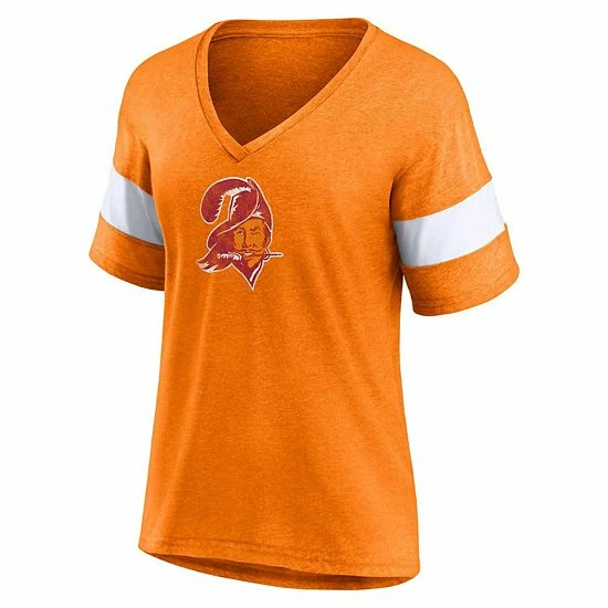 Women's Fanatics Branded Heathered Orange Tampa Bay Buccaneers Throwback Logo Tri-Blend Striped V-Neck T-Shirt Women's Fanatics Branded Heathered Orange Tampa Bay Buccaneers Throwback Logo Tri-Blend Striped V-Neck T-Shirt -Metaverse shop unnamed file 26339