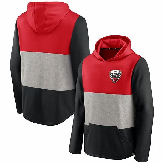 Men's Fanatics Branded Red/Black D.C. United Prep Squad Line Logo Pullover Hoodie 3 Men's Fanatics Branded Red/Black D.C. United Prep Squad Line Logo Pullover Hoodie