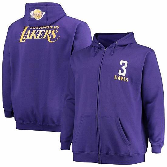 Men's Fanatics Branded Anthony Davis Purple Los Angeles Lakers Big & Tall Player Name & Number Full-Zip Hoodie Jacket Men's Fanatics Branded Anthony Davis Purple Los Angeles Lakers Big & Tall Player Name & Number Full-Zip Hoodie Jacket -Metaverse shop unnamed file 26388