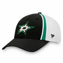 Men's Fanatics Branded Black/White Dallas Stars Prep Squad Flex Hat