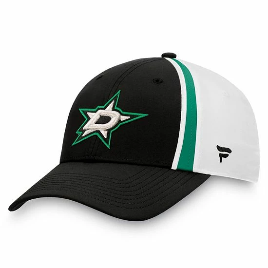 Men's Fanatics Branded Black/White Dallas Stars Prep Squad Flex Hat 4 Men's Fanatics Branded Black/White Dallas Stars Prep Squad Flex Hat - Image 2