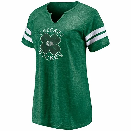Women's Fanatics Branded Heathered Kelly Green/White Chicago Blackhawks St. Patrick's Day Celtic Crew Tri-Blend Notch Neck T-Shirt Women's Fanatics Branded Heathered Kelly Green/White Chicago Blackhawks St. Patrick's Day Celtic Crew Tri-Blend Notch Neck T-Shirt -Metaverse shop unnamed file 26417