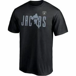 Men's Fanatics Branded Josh Jacobs Black Las Vegas Raiders Checkdown Player Name & Number T-Shirt -Metaverse shop unnamed file 26446