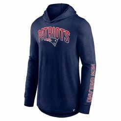 Men's Fanatics Branded Navy New England Patriots Front Runner Pullover Hoodie -Metaverse shop unnamed file 2649